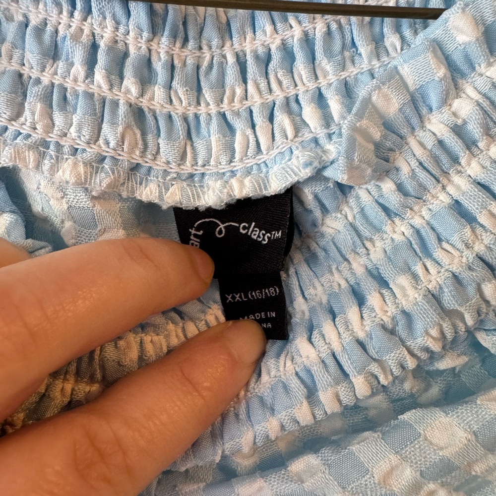 art class Light Blue Off-Shoulder Kids matching set - Picture 6 of 8